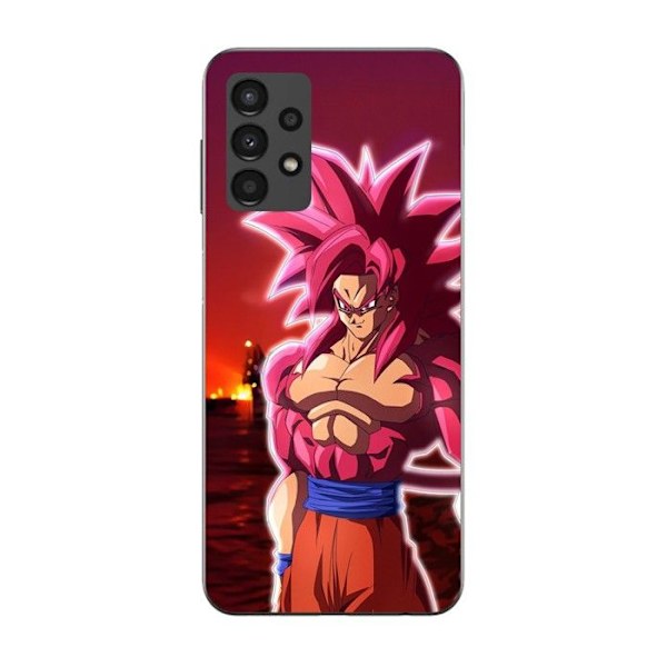 Coque Maniacase för Samsung Galaxy A13 4G Dragon Ball DAIMA GOKU SSJ4 Svart