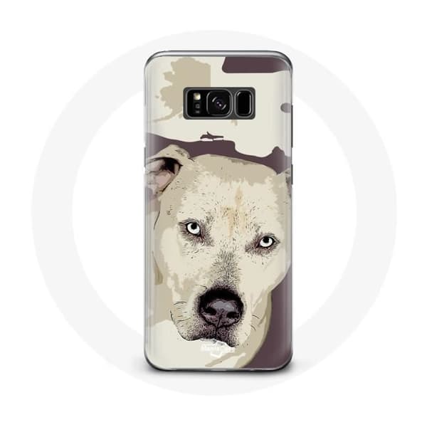 Coque för Samsung Galaxy S8 Vit Pitbull Hund