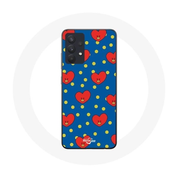 Coque för Samsung Galaxy A13 4G / A13 4G Lite BTS Bangtan Boys BT21 TATA med blå V-bakgrund