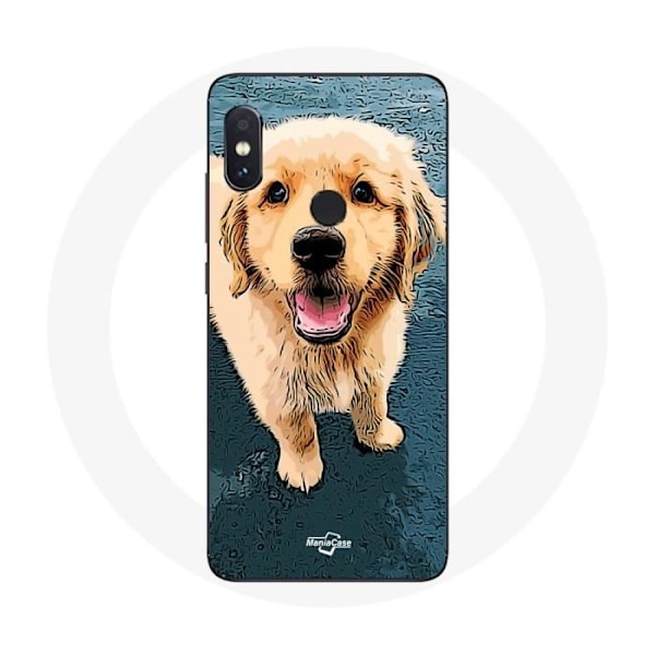 Coque - Xiaomi - Redmi Note 5 Pro - Flexibel - Svart - Mönster Golden Retriever-valp