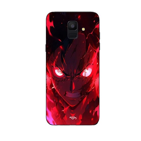 Coque Maniacase för Samsung Galaxy A6 2018 One piece Luffy Gear Art manga anime svart