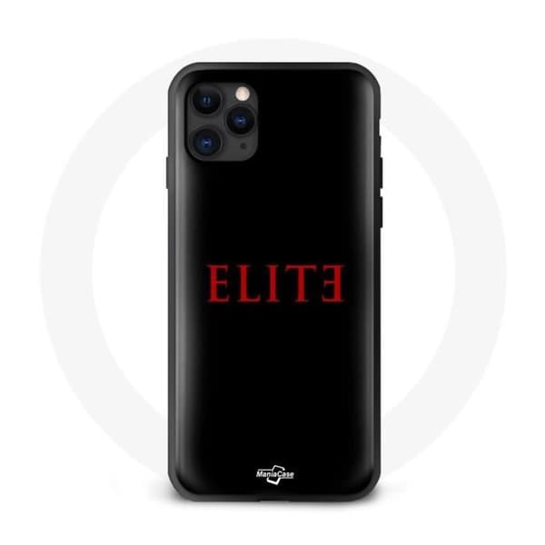 Coque för iPhone 11 Pro Max Elite Säsong 5 Röd Logotyp Svart Bakgrund