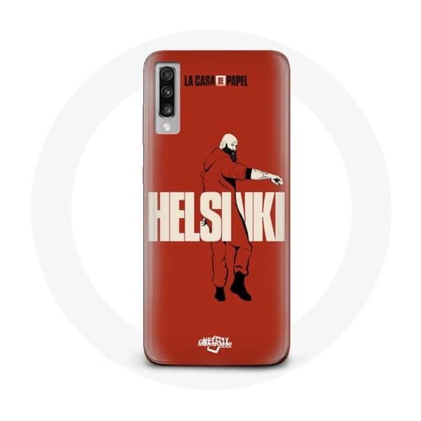 Coque - La Casa De Papel - Samsung Galaxy A70 - Blød - Rød - Beskyttelse