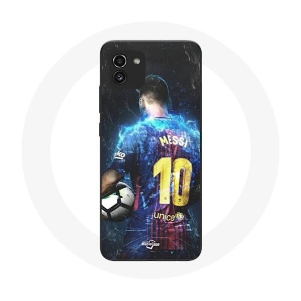 Coque maniacase för Samsung Galaxy A03 Lionel Messi FC Barcelona fotbollsklubb FCB Svart