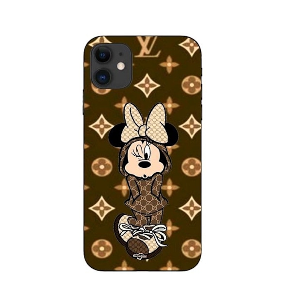 Coque Maniacase för Iphone 11 Minnie Disney LV brun svart