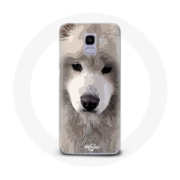 Skydd - Samsung - Galaxy J6 2018 - Flexibel - Grå - Samojedhund Grå
