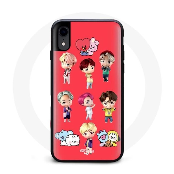 Coque för Iphone XR BTS TinyTAN Animation BT21 Affisch
