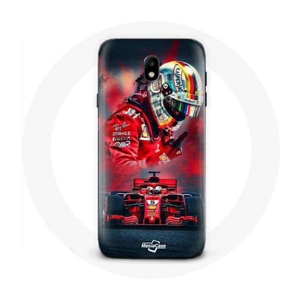 Coque för Samsung Galaxy J5 2017 Formel 1 Sebastian Vettel F1-förare Röd
