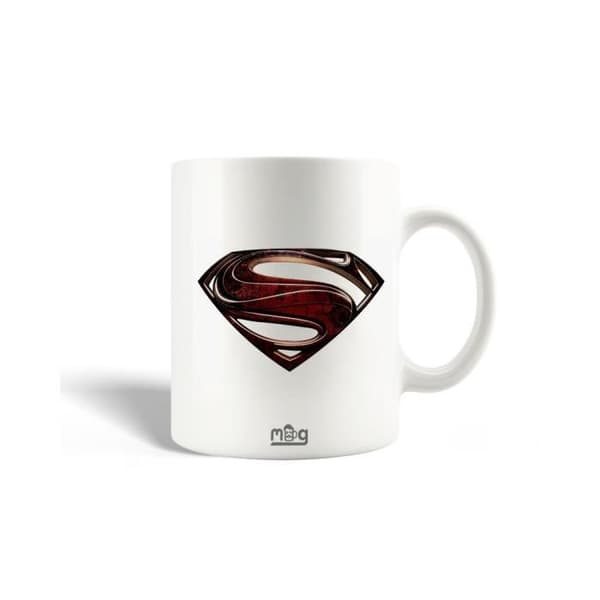 Mugg i keramik - Superman - 30cl - Vit - Diskmaskinssäker - Höjd 9,5 cm