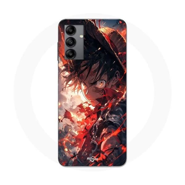 Coque - Maniacase - Galaxy A05s - Luffy vred - Fleksibel - Sort