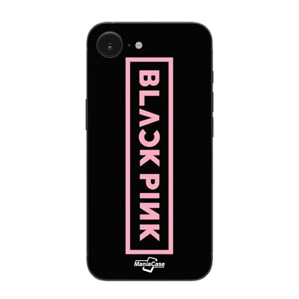 Coque Maniacase För Iphone 16E Blackpink VIP Biljetter Blackpink-logotyp Framsidan svart Svart