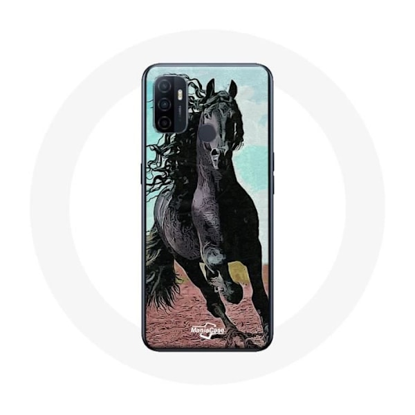 Coque - Oppo - A53 - Skrivbar - Svart - Frizisk häst Svart