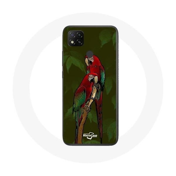 Coque - Xiaomi - Redmi 9C - Säljbart - Pionus Papegoja - Röd Röd