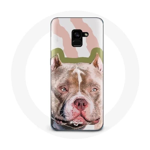 Coque för Samsung Galaxy A8 Plus Brunt Pitbull Hund