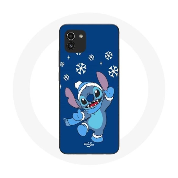 Coque för Samsung Galaxy A03 Stitch snö jul blå