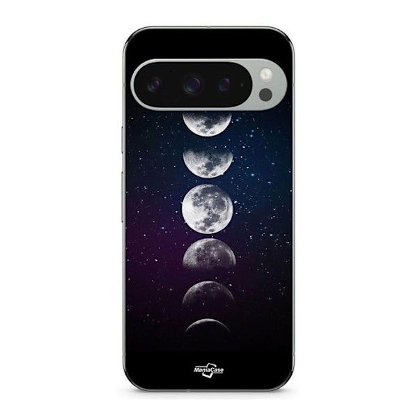 Coque - MANIACASE - Google Pixel 9 Pro XL - Mjuk - Svart - Månfaser Natt Stjärna Svart