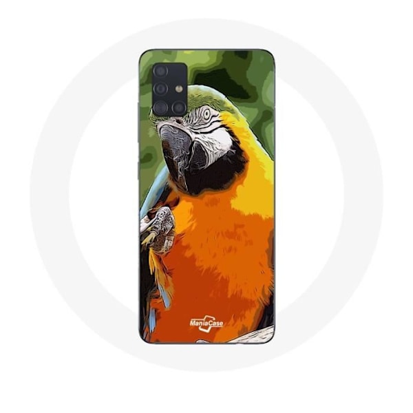 Skydd för Samsung Galaxy A71 Aras Papegoja Orange Grön