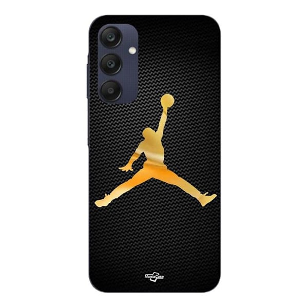 Coque - Maniacase - Samsung Galaxy A25 - Jordan-logotyp 23 - Guld färg - Mjuk gyllene