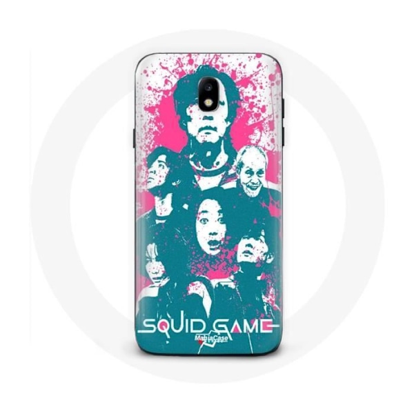 Coque för Samsung Galaxy j7 2017 Squid Game Affisch karaktärer logotyp