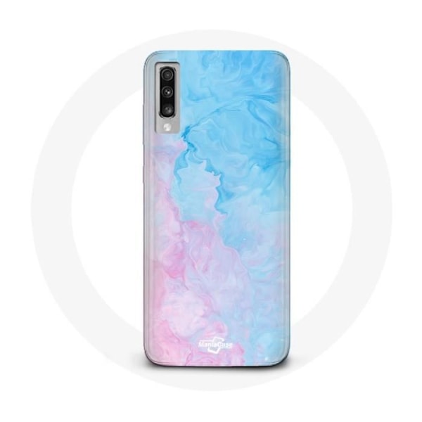 Coque Samsung Galaxy A70 Fond blå rosa