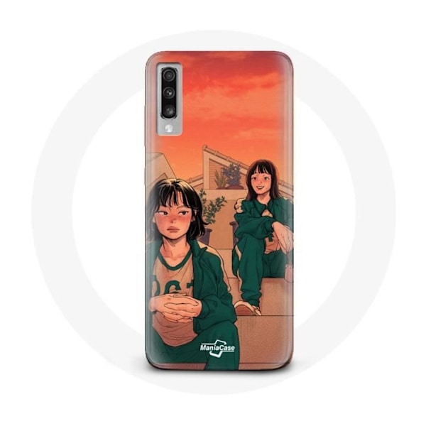 Coque för Samsung Galaxy A50 Squid Game Kang Sae Byeok Nummer 067 och Ji Yeong Nummer 240