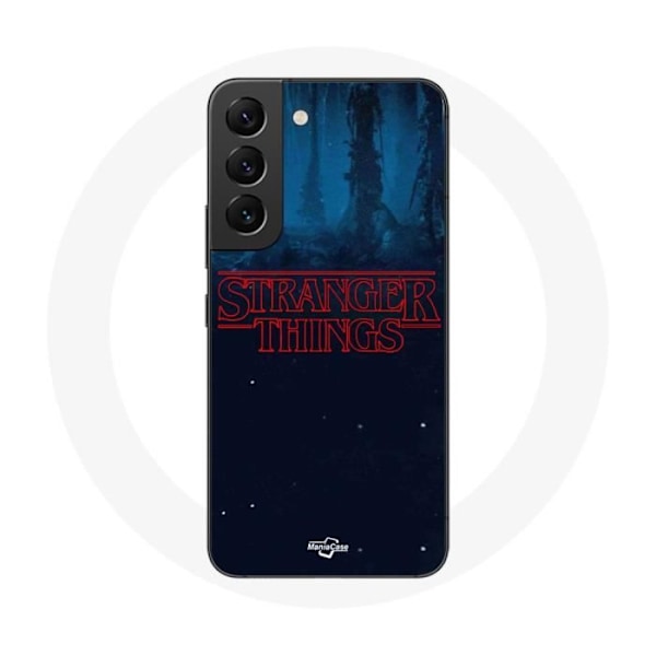 Coque för Samsung Galaxy S21 FE Stranger Things logotyp Blått Bakgrund från säsong 2