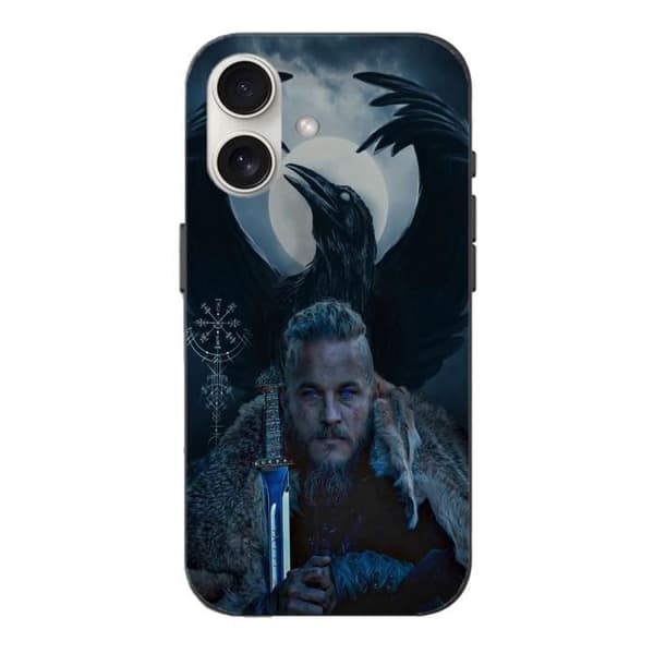 Coque - Vikings - Iphone 16 - Flexibel - Svart - Korpmotiv
