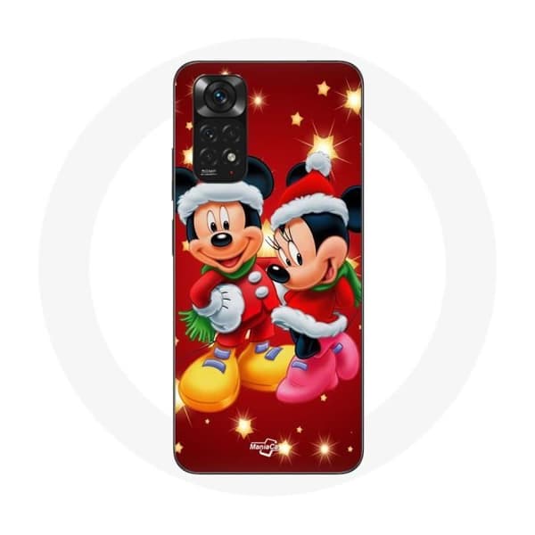 Cover til Xiaomi Redmi Note 11S Mickey Mouse og Minnie Mouse til juleaften