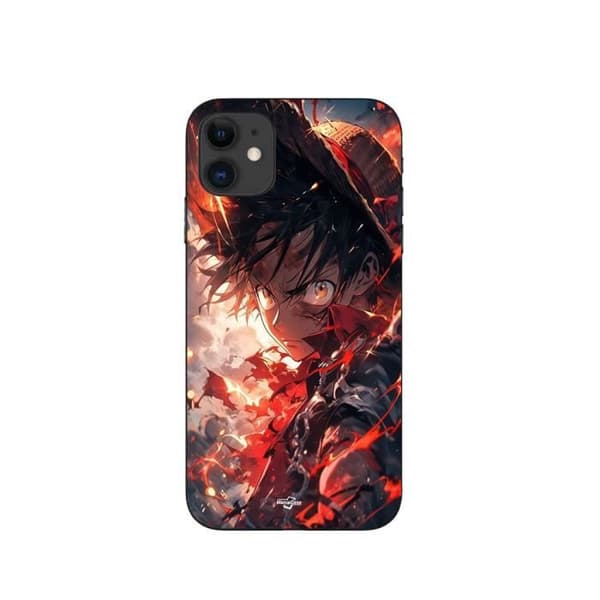 Coque - Maniacase - Iphone 12 - Luffy vred - Blød - Sort