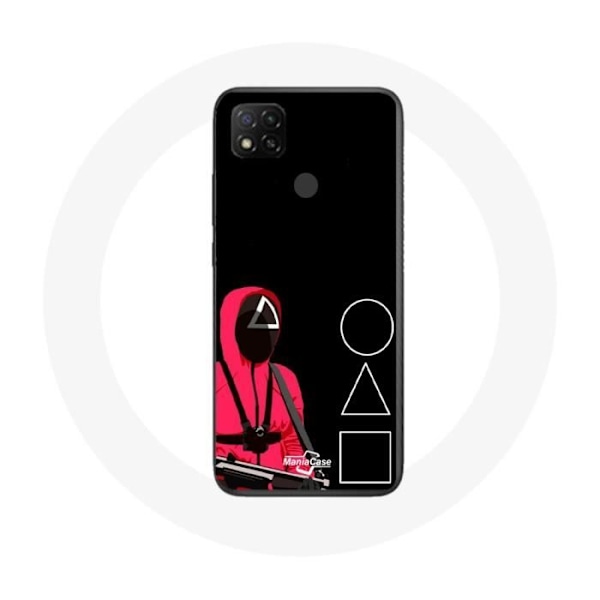 Coque Xiaomi Redmi 9C Squid Game Masker Triangel, Fyrkant och Cirkel