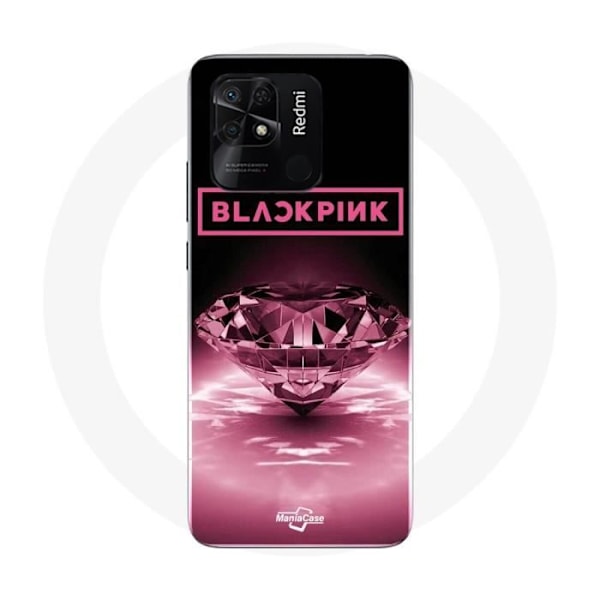 Coque - Maniacase - Xiaomi Redmi 10C - Svart - Blackpink-logga - Mjuk Svart, Rosa