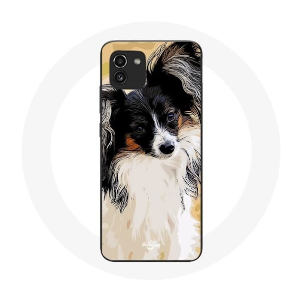 Samsung Galaxy A03 Fodral Japansk Spets Svart och Vit Hundras