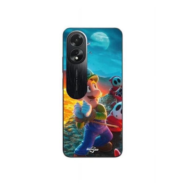 Coque - Maniacase - Oppo A38 - Super Mario Bros - Flexibel - Svart