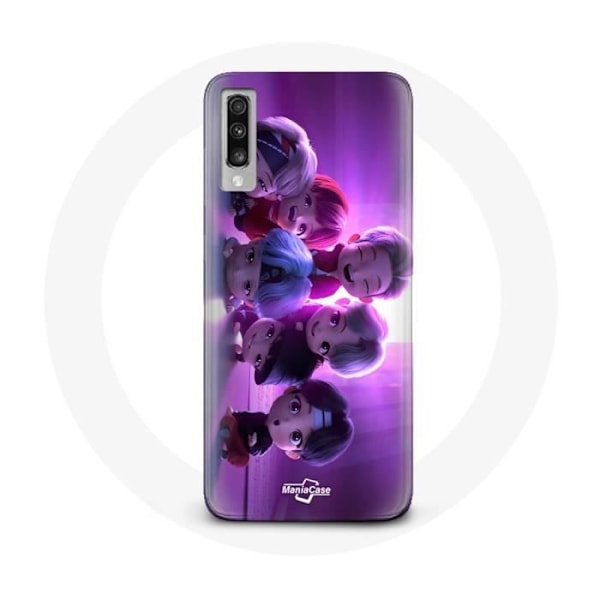 Coque för Samsung Galaxy A70 BTS TinyTAN Animation Affisch RM Jin Suga J-Hope Jimin V och Jungkook Mic Drop