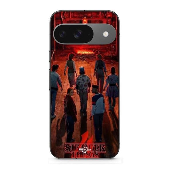 Skal för Google Pixel 9 Serie Stranger Things säsong 4 svart