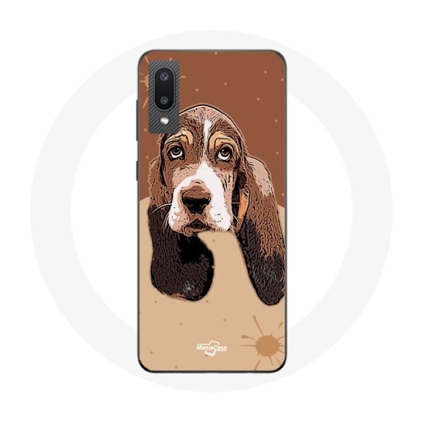 Coque för Samsung Galaxy A02 Basset Hound hund ansikte