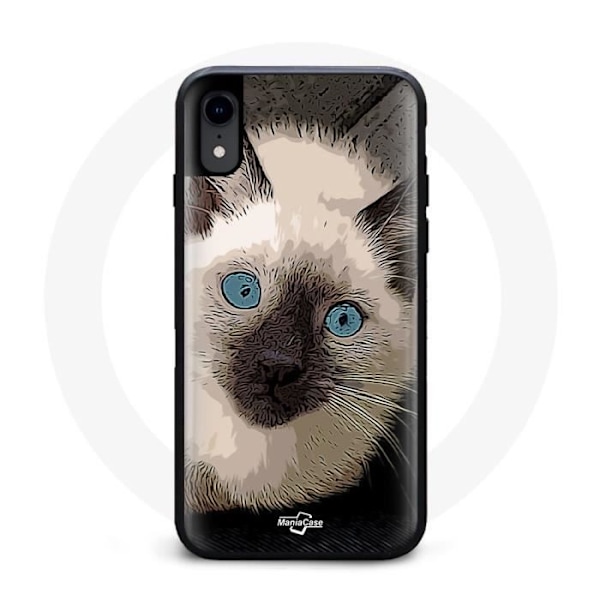 Coque Iphone XR Siamesisk Katt med Blå Ögon