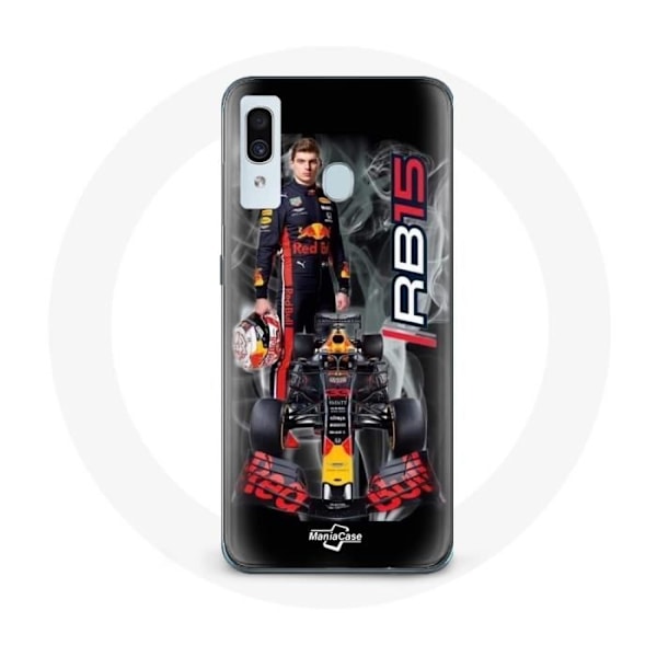 Coque för Samsung Galaxy A20 Formel 1 Max Verstappen F1-förare Red Bull 15