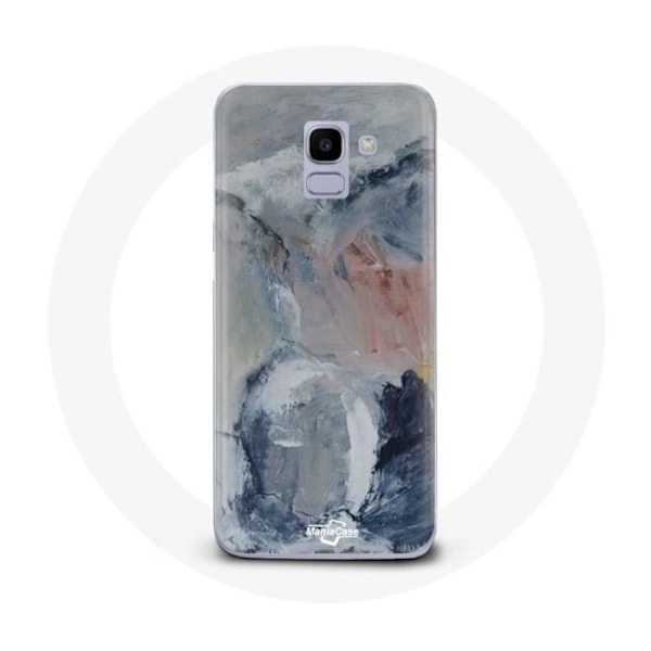 Coque för Samsung Galaxy J6 2018 Bakgrund med abstrakt grå textur