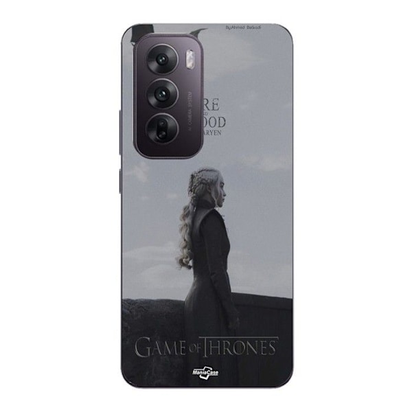 Coque - Maniacase - Oppo Reno 12 5G - Svart - Flexibel - Game of Thrones House of the Dragon