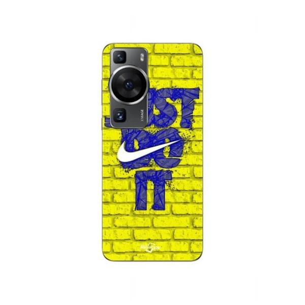 Coque Huawei P60 logotyp Just Do It blå front gul Maniacase