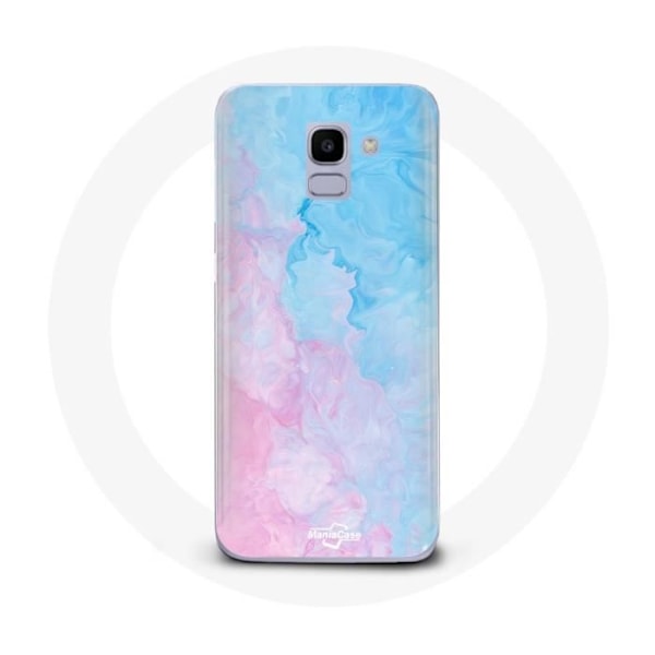 Skydd för Samsung Galaxy A8 2018 Rosa blå bakgrund