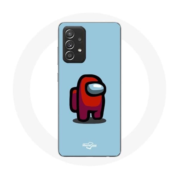 Samsung Galaxy A52 Coque Among Us videopeli Sininen tausta