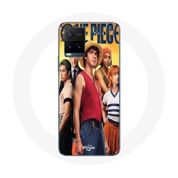 Coque - Maniacase - Vivo Y21s/Y21 2021 - Anime One Piece Luffy - Mjuk - Svart