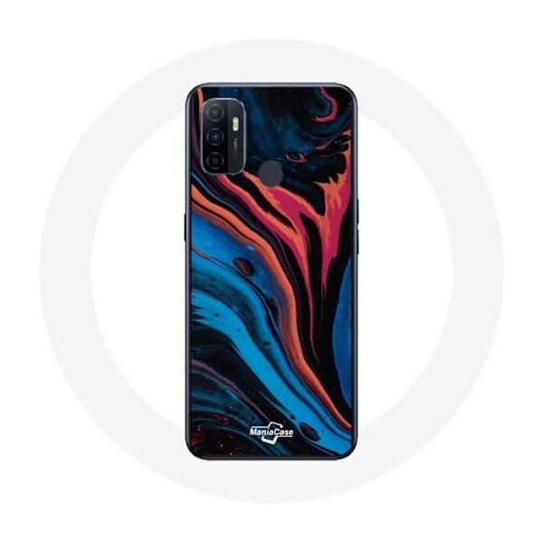 Coque Oppo A53 Blå Svart Röd Abstrakt Textur