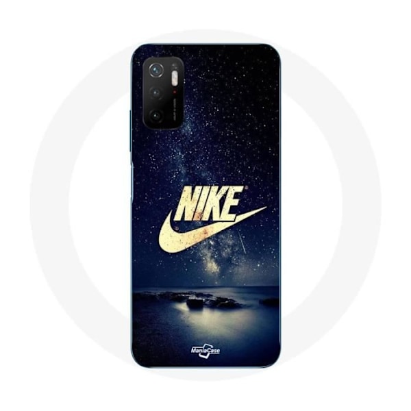 Coque Maniacase för Xiaomi Poco M3 Pro 5G nike logotyp gyllene stjärnklar natt