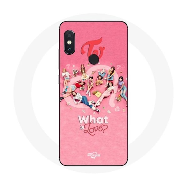 Coque för Xiaomi Redmi Note 5 Pro TWICE Logotyp Röd Affisch Vad är kärlek