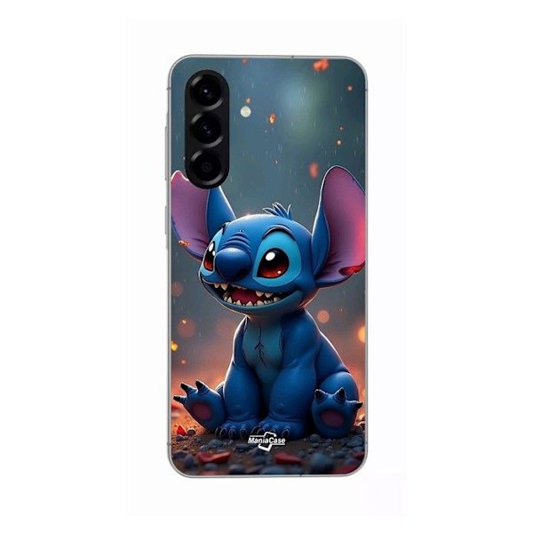 Coque - Maniacase - Samsung Galaxy A26 - Silikon - 3D konst - Söt Stitch Svart