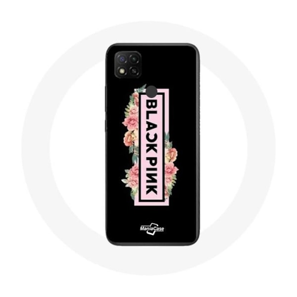 Coque för Xiaomi Redmi 9C Blackpink K-pop Grupp Logotyp Svart Rosa Svart Bakgrund
