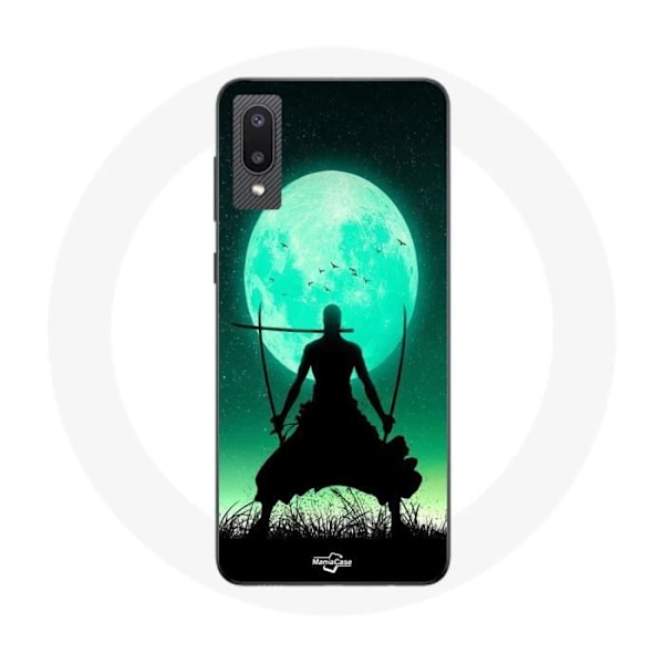 Coque Samsung Galaxy A02 Roronoa Zoro tri-svärd fullmåne